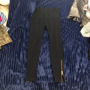 SPANX leggings with side leg zipper!